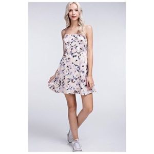 Honey Punch Floral Fit Flare Dress Medium New